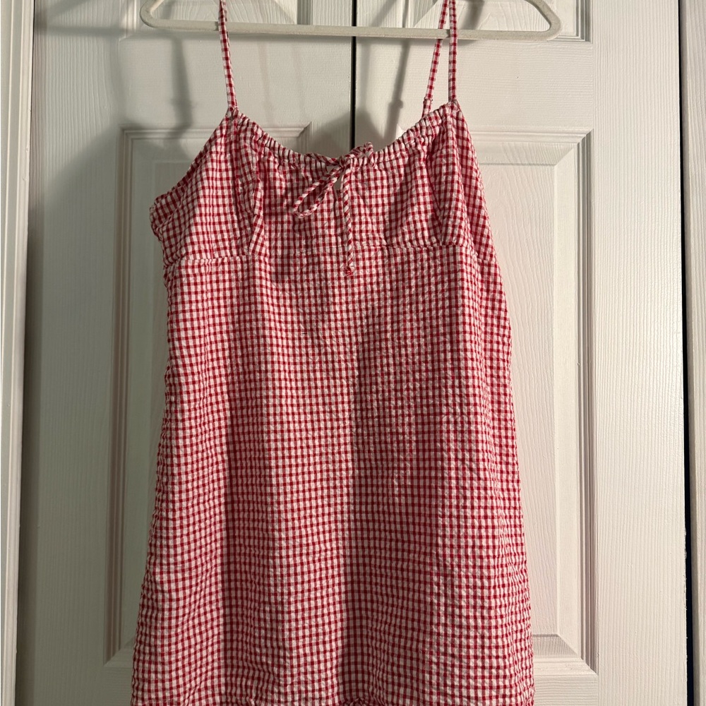 Cotton On Red and White Textured Top